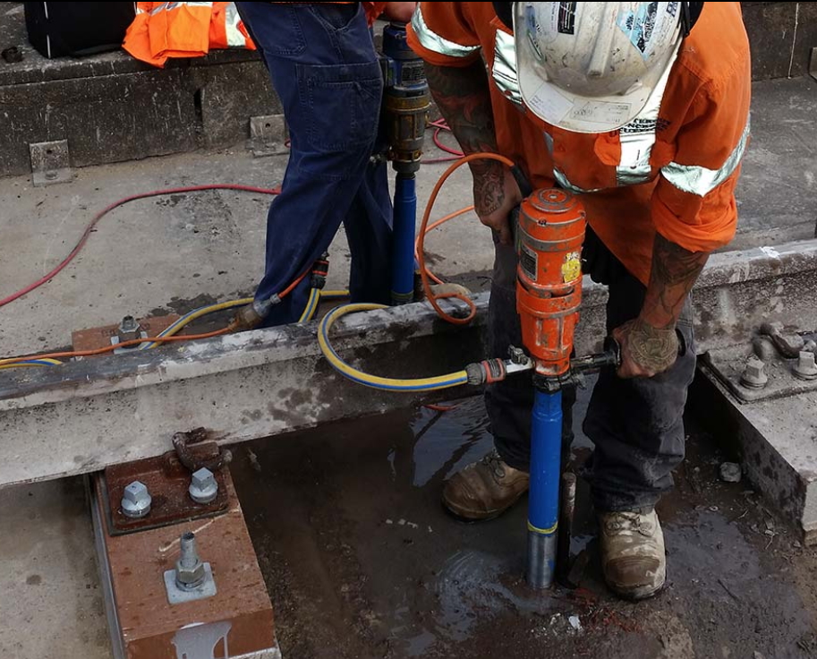 Core drill point verification with scanning