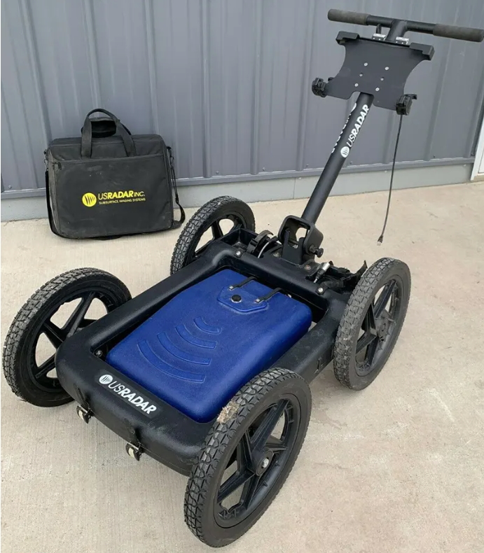 Ground penetrating radar scanning on active concrete job site